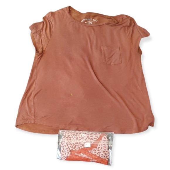 Aeropostale Seriously Soft Perfect Crew Pocket Tee Size XL Copper - Picture 7 of 8